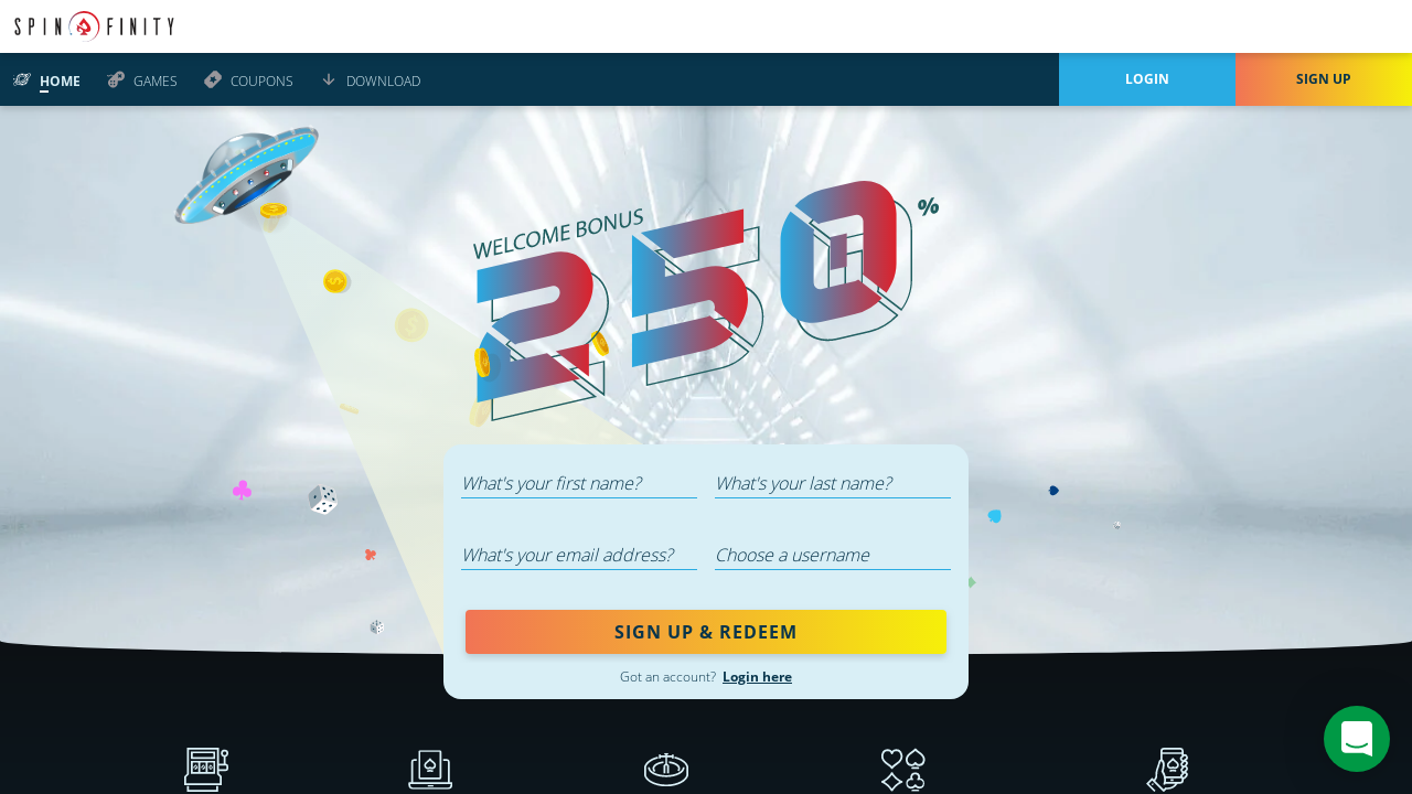 Spinfinity Casino review Screenshot Spinfinity Casino review Screenshot