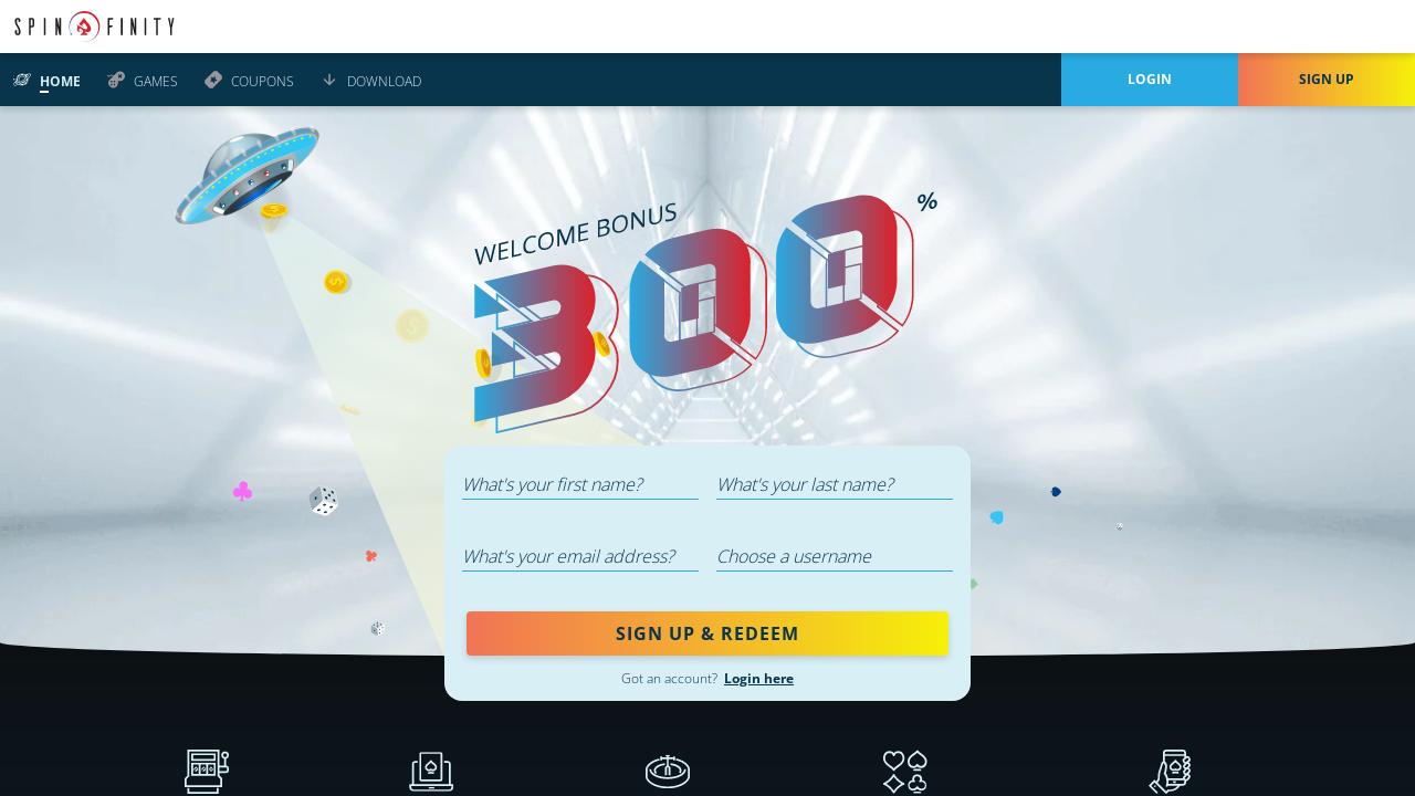 Spinfinity Casino review Screenshot Spinfinity Casino review Screenshot