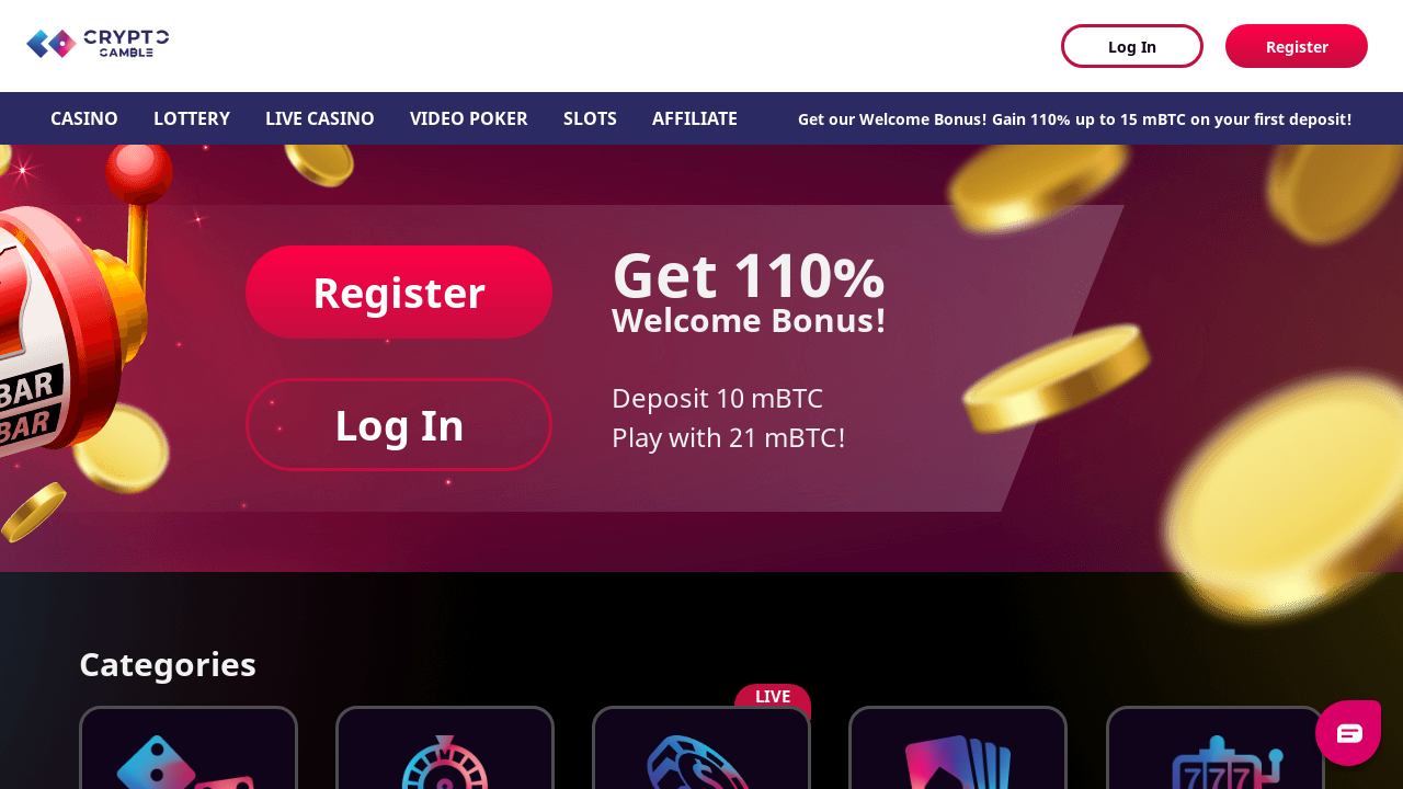 CryptoGamble Casino review Screenshot CryptoGamble Casino review Screenshot