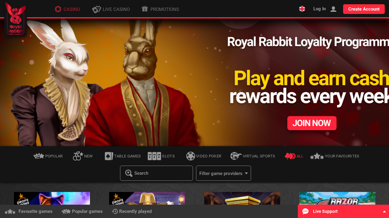 Royal Rabbit Casino review Screenshot Royal Rabbit Casino review Screenshot