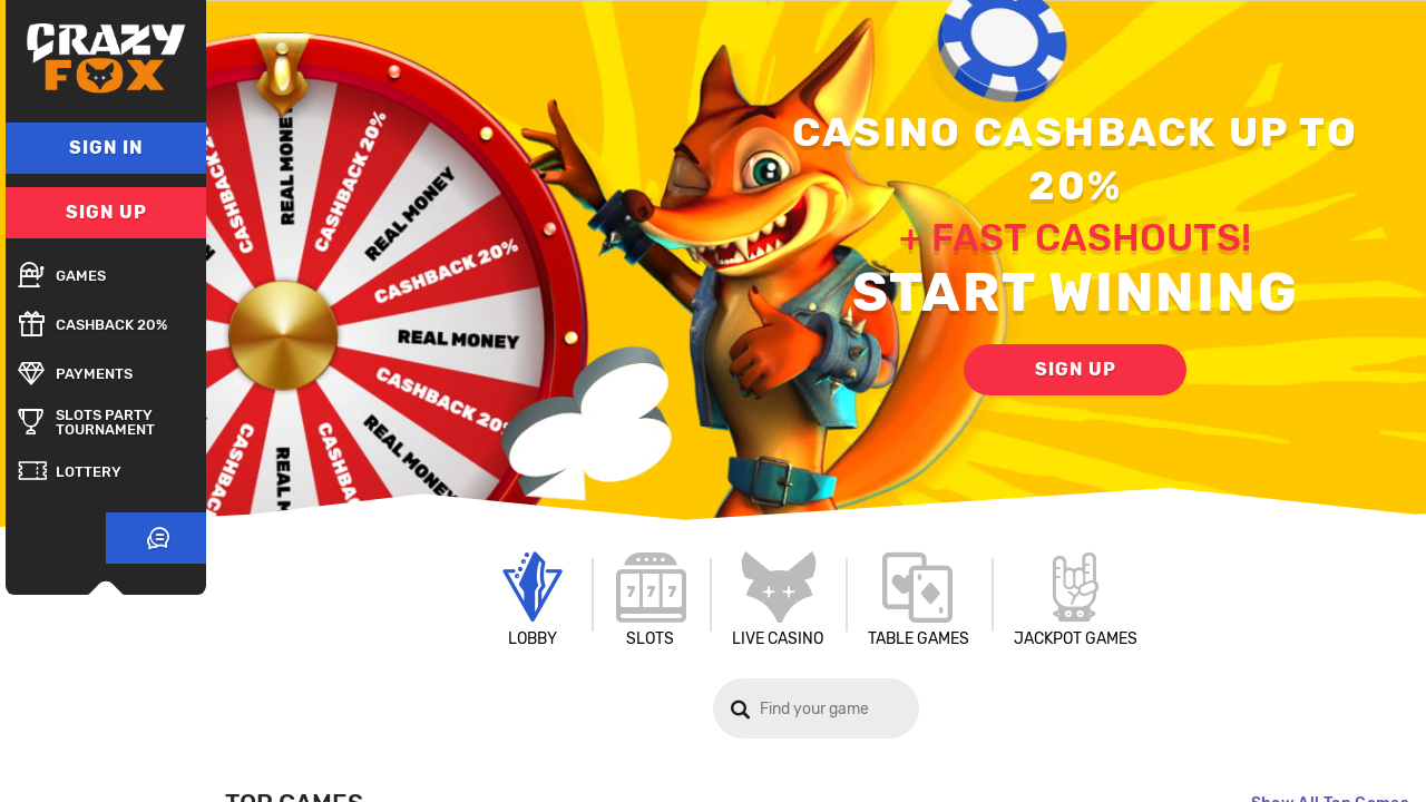 CrazyFox Casino review Screenshot CrazyFox Casino review Screenshot