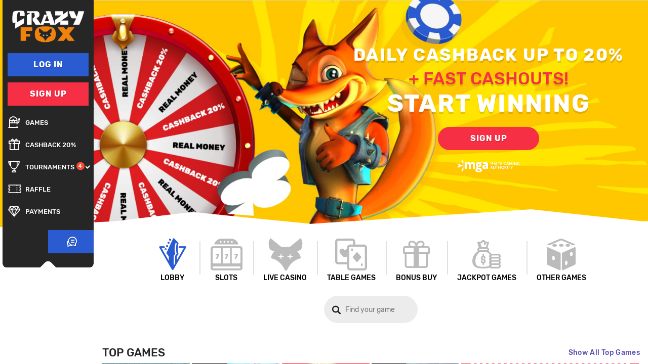 CrazyFox Casino review Screenshot CrazyFox Casino review Screenshot