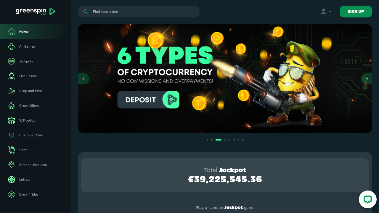 GreenSpin Casino review Screenshot GreenSpin Casino review Screenshot