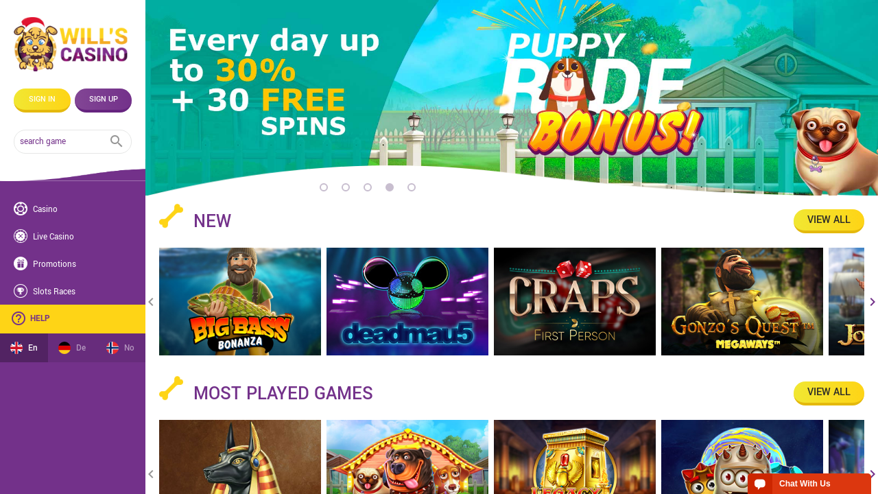 Wills Casino review Screenshot Wills Casino review Screenshot