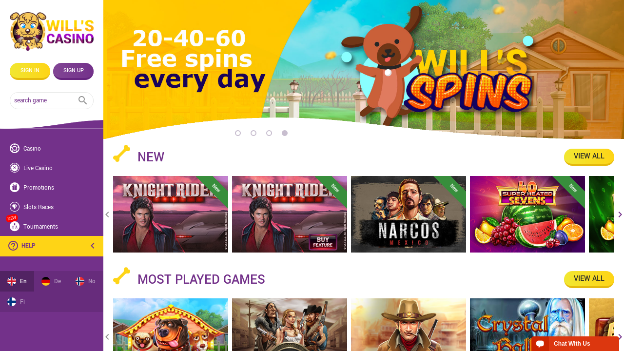 Wills Casino review Screenshot Wills Casino review Screenshot