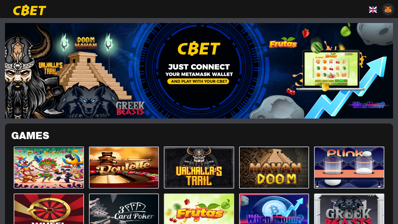 CryptoBet review Screenshot