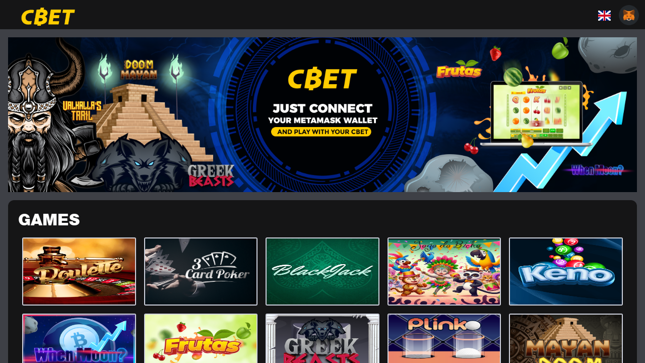 CryptoBet review Screenshot