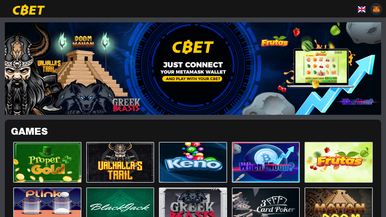 CryptoBet review Screenshot