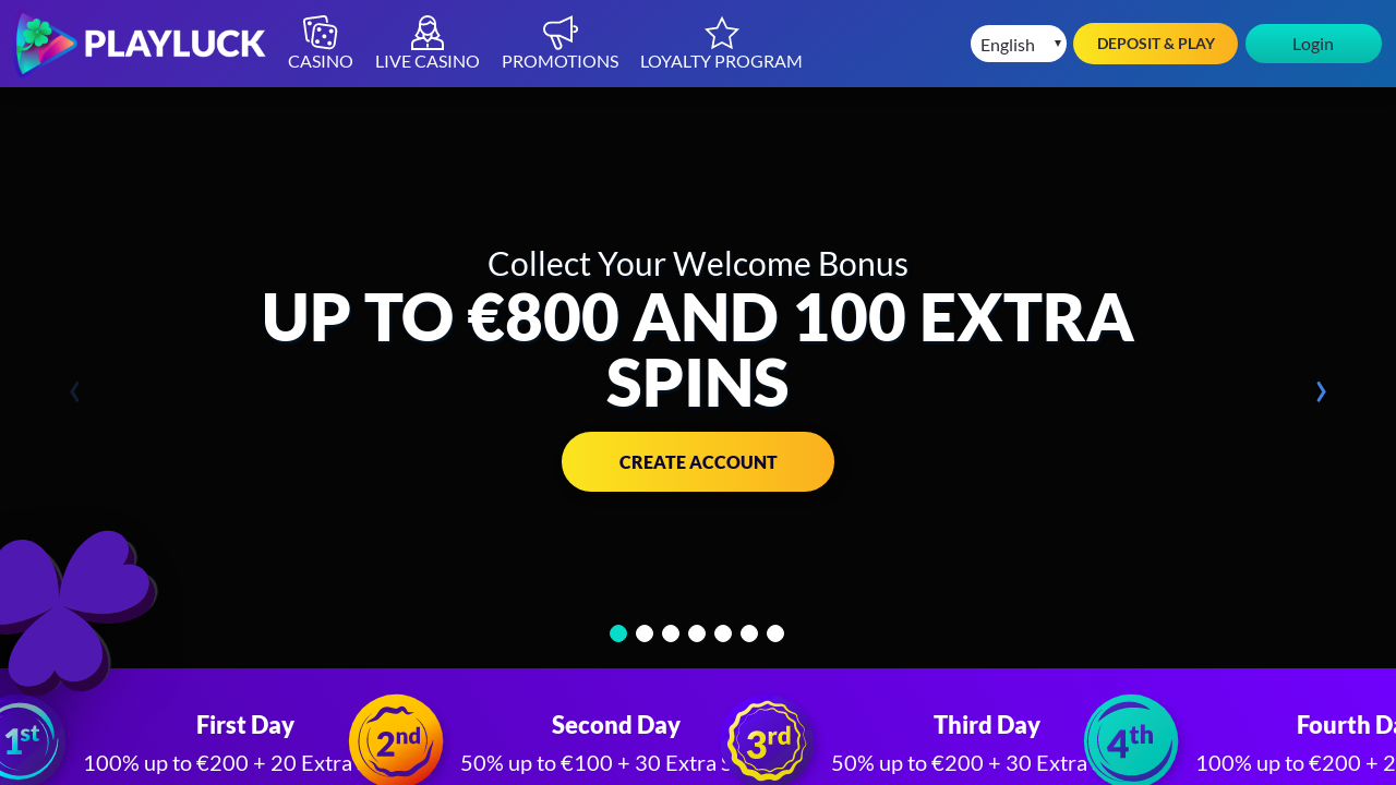 Playluck Casino review Screenshot Playluck Casino review Screenshot