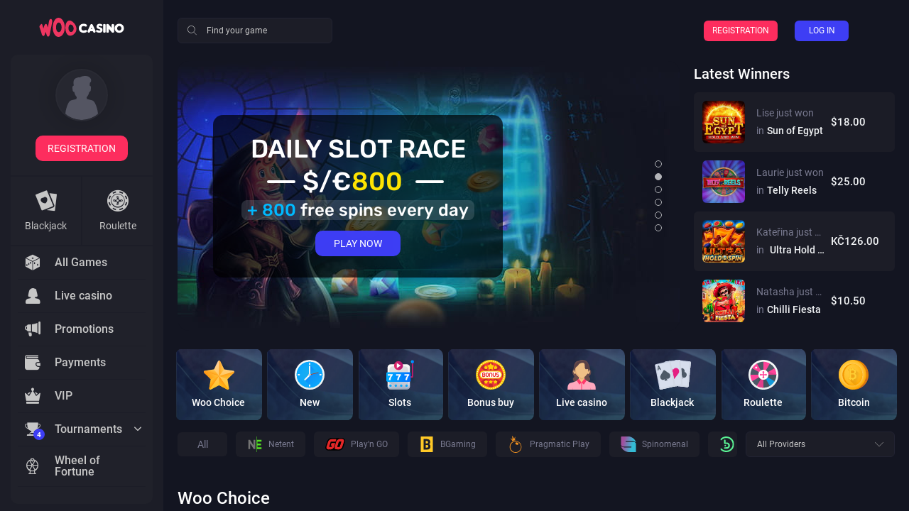 WooCasino review Screenshot WooCasino review Screenshot