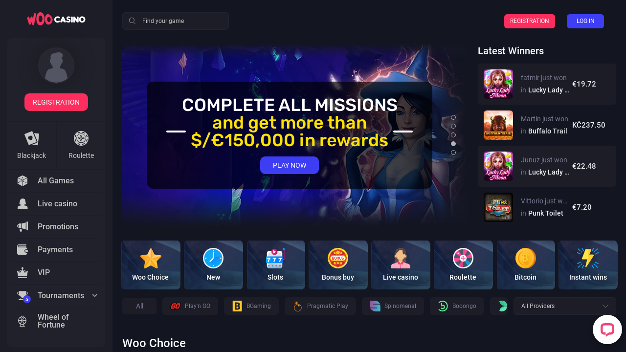 WooCasino review Screenshot WooCasino review Screenshot