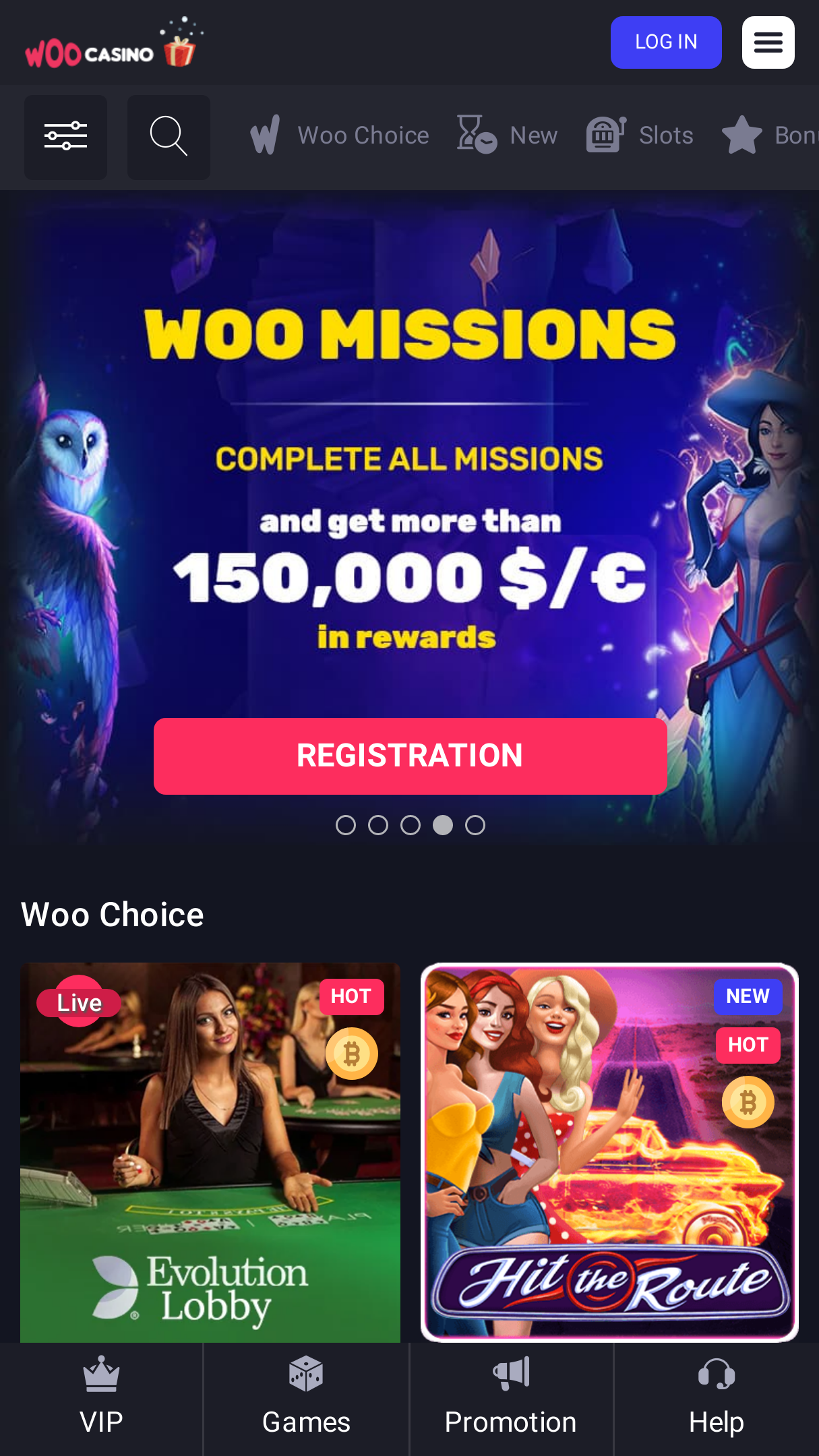 WooCasino review Screenshot WooCasino review Screenshot