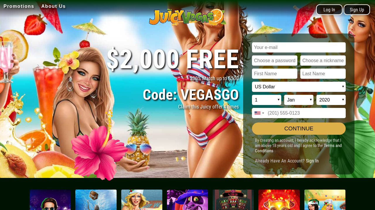 Juicy Vegas Casino review Screenshot Juicy Vegas Casino review Screenshot