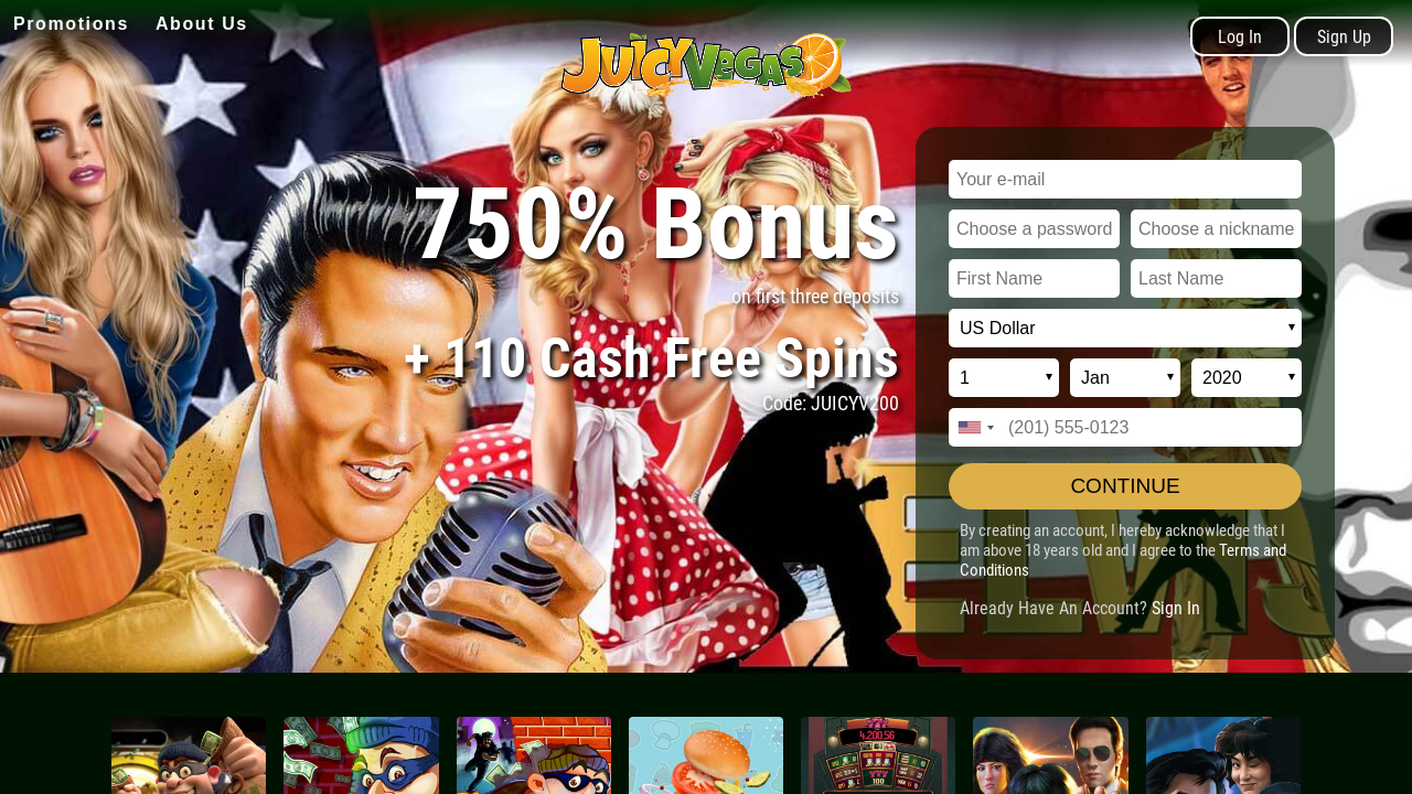 Juicy Vegas Casino review +++ Bonus & FS 08/2020