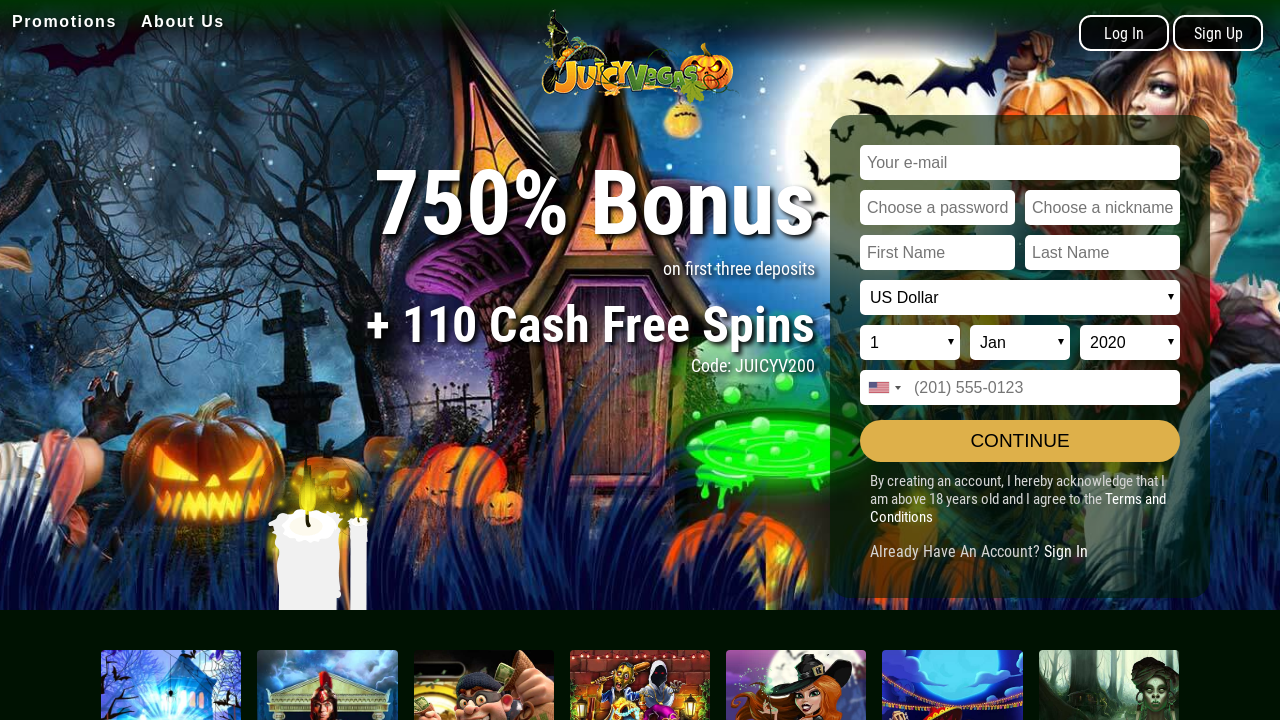 Juicy Vegas Casino review Screenshot Juicy Vegas Casino review Screenshot