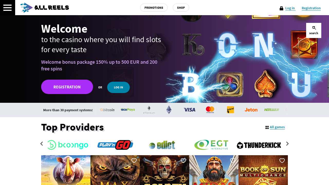 AllReels Casino review Screenshot AllReels Casino review Screenshot