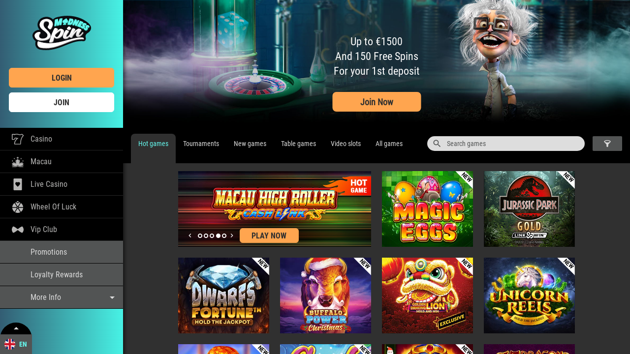Spin Madness Casino review Screenshot Spin Madness Casino review Screenshot