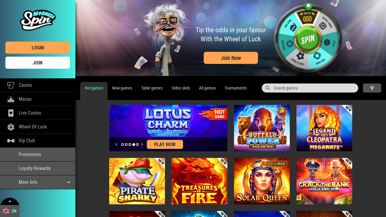 Spin Madness Casino review Screenshot Spin Madness Casino review Screenshot
