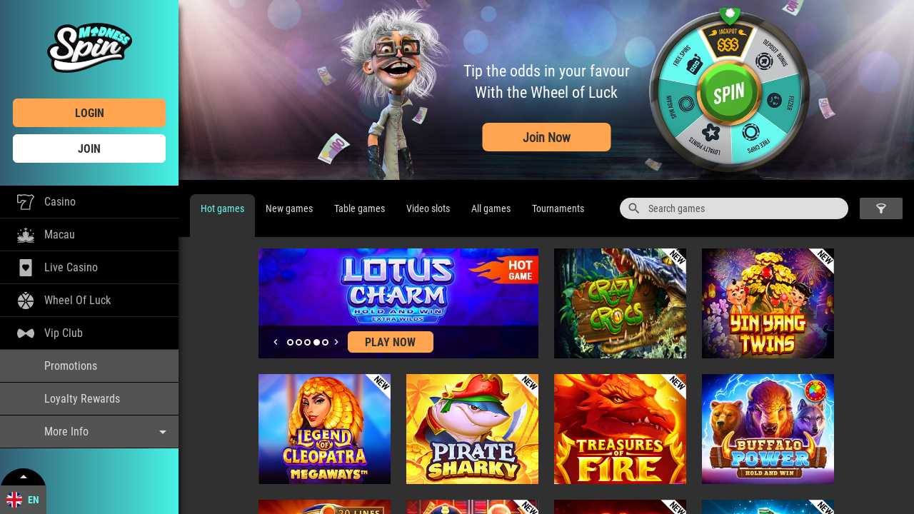 Spin Madness Casino review Screenshot Spin Madness Casino review Screenshot