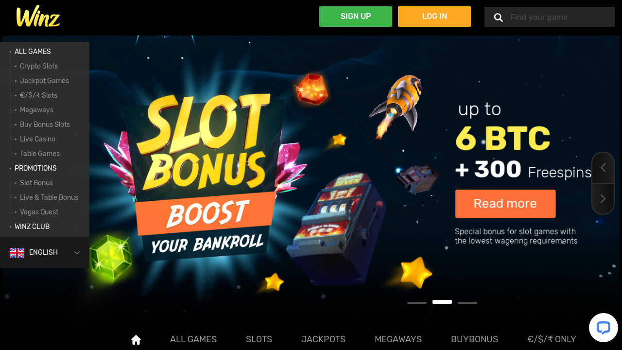 Winz Casino review Screenshot Winz Casino review Screenshot