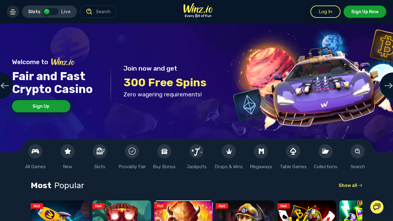 Winz Casino review Screenshot Winz Casino review Screenshot