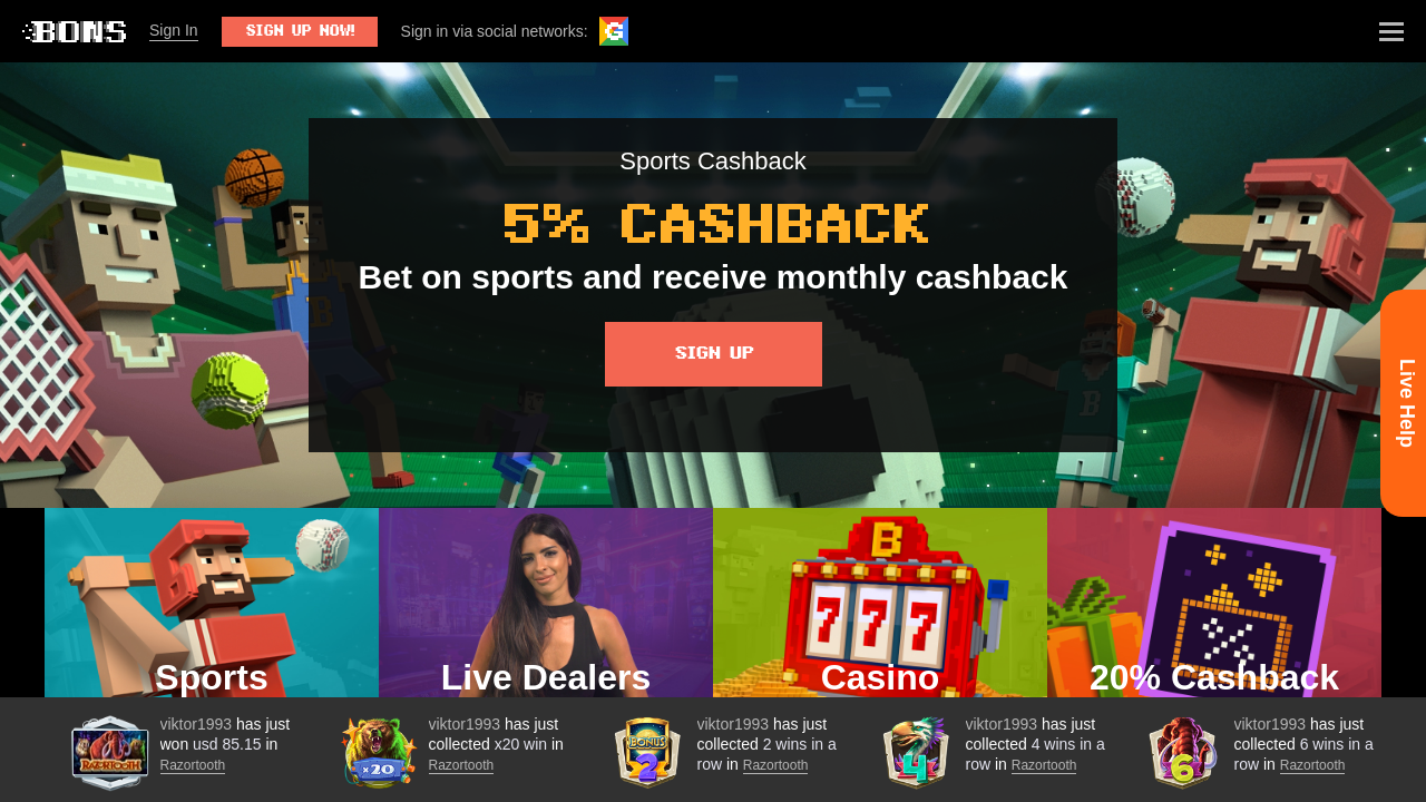 Bons Casino review Screenshot Bons Casino review Screenshot