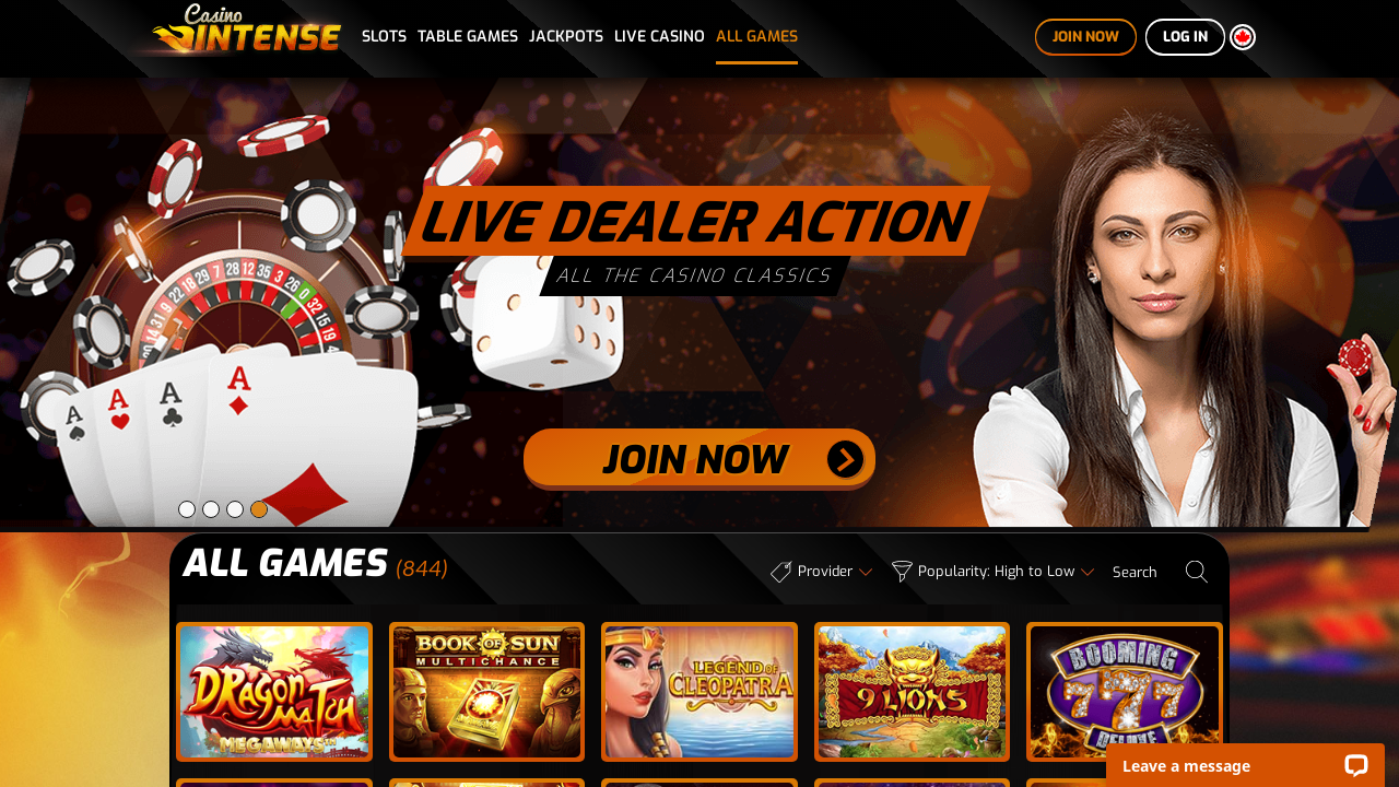 Casino Intense review Screenshot Casino Intense review Screenshot