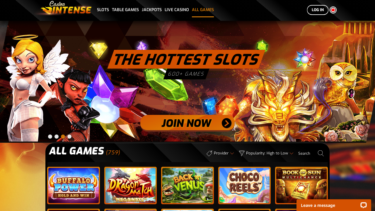Casino Intense review Screenshot Casino Intense review Screenshot