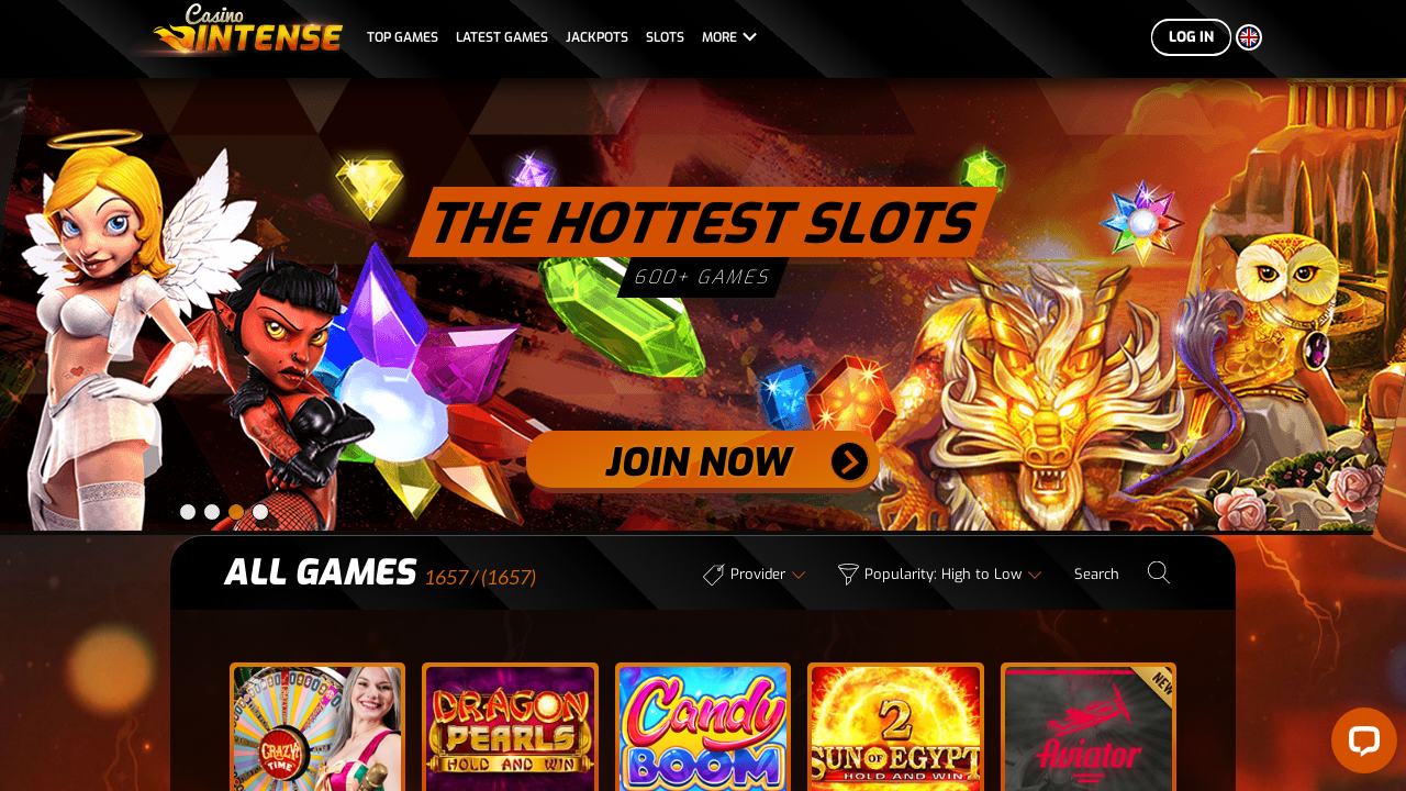Casino Intense review Screenshot Casino Intense review Screenshot