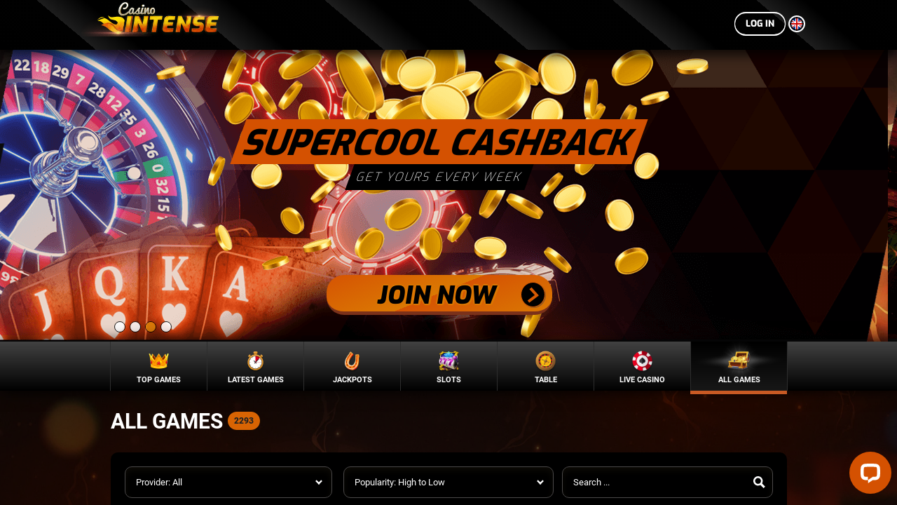 Casino Intense review Screenshot Casino Intense review Screenshot