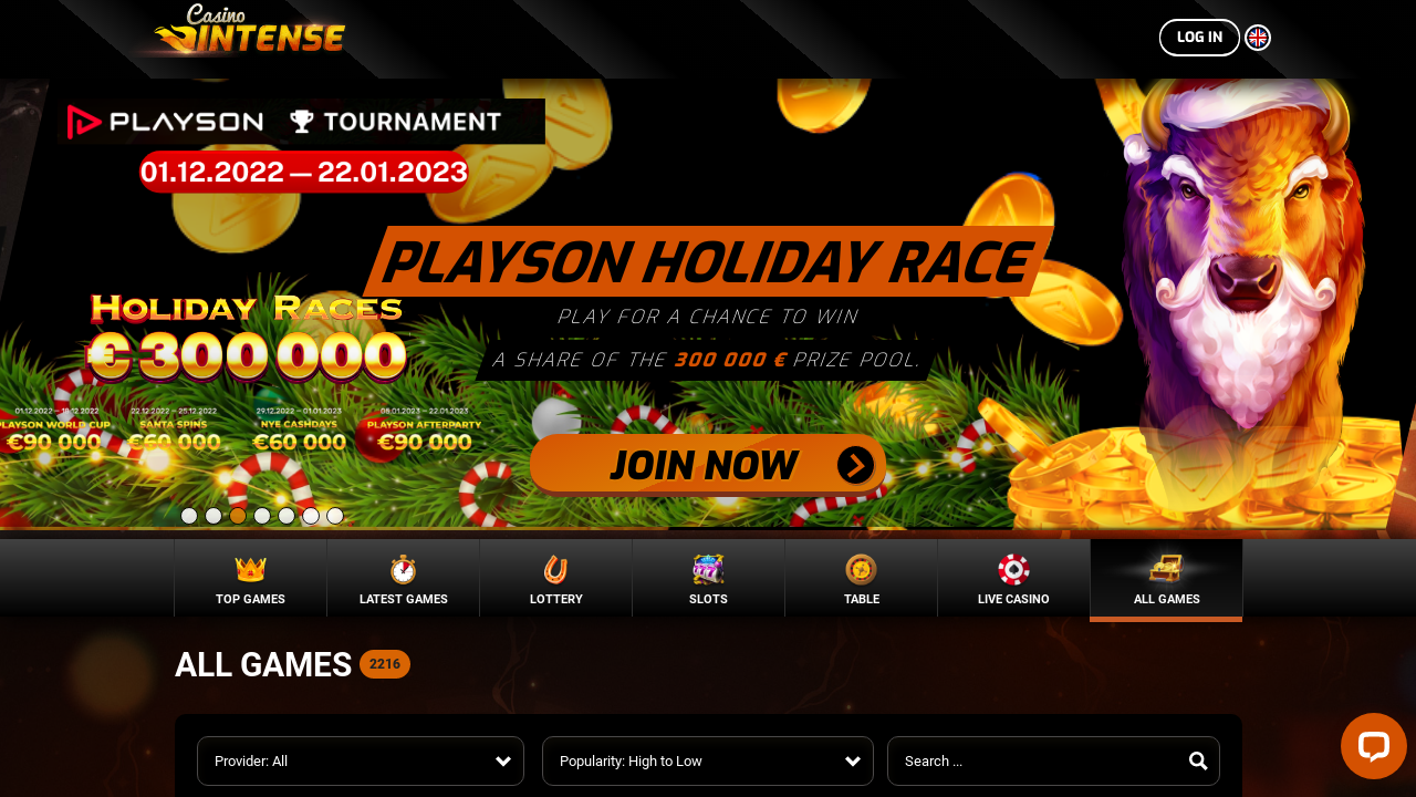 Casino Intense review Screenshot Casino Intense review Screenshot
