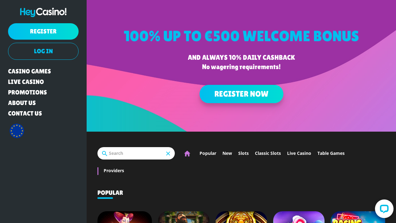 HeyCasino review Screenshot HeyCasino review Screenshot