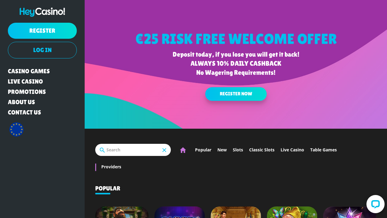 HeyCasino review Screenshot HeyCasino review Screenshot