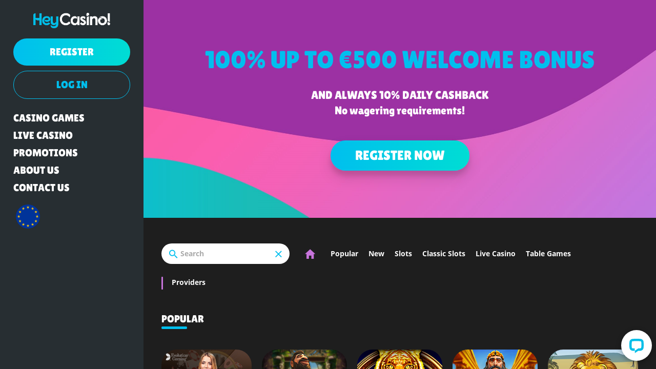 HeyCasino review Screenshot HeyCasino review Screenshot