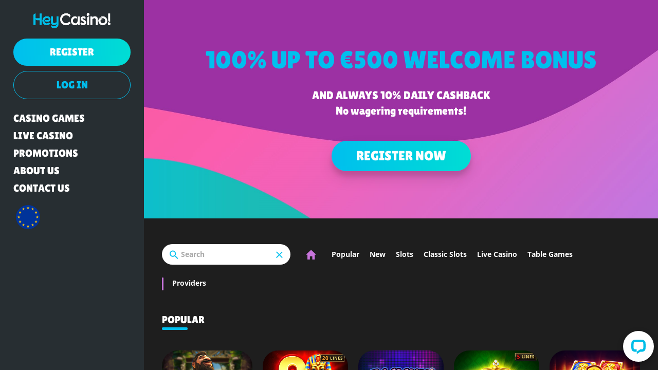 HeyCasino review Screenshot HeyCasino review Screenshot