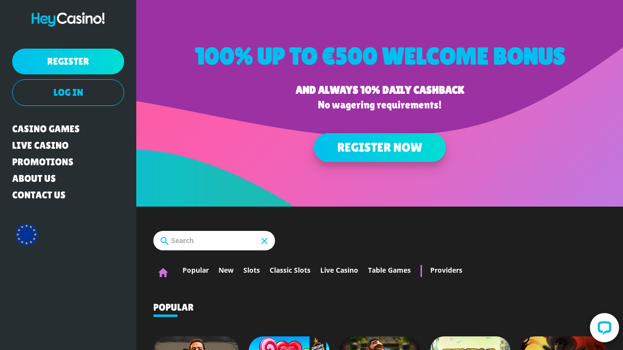 HeyCasino review Screenshot HeyCasino review Screenshot