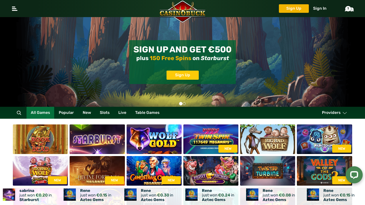 CasinoBuck review Screenshot CasinoBuck review Screenshot