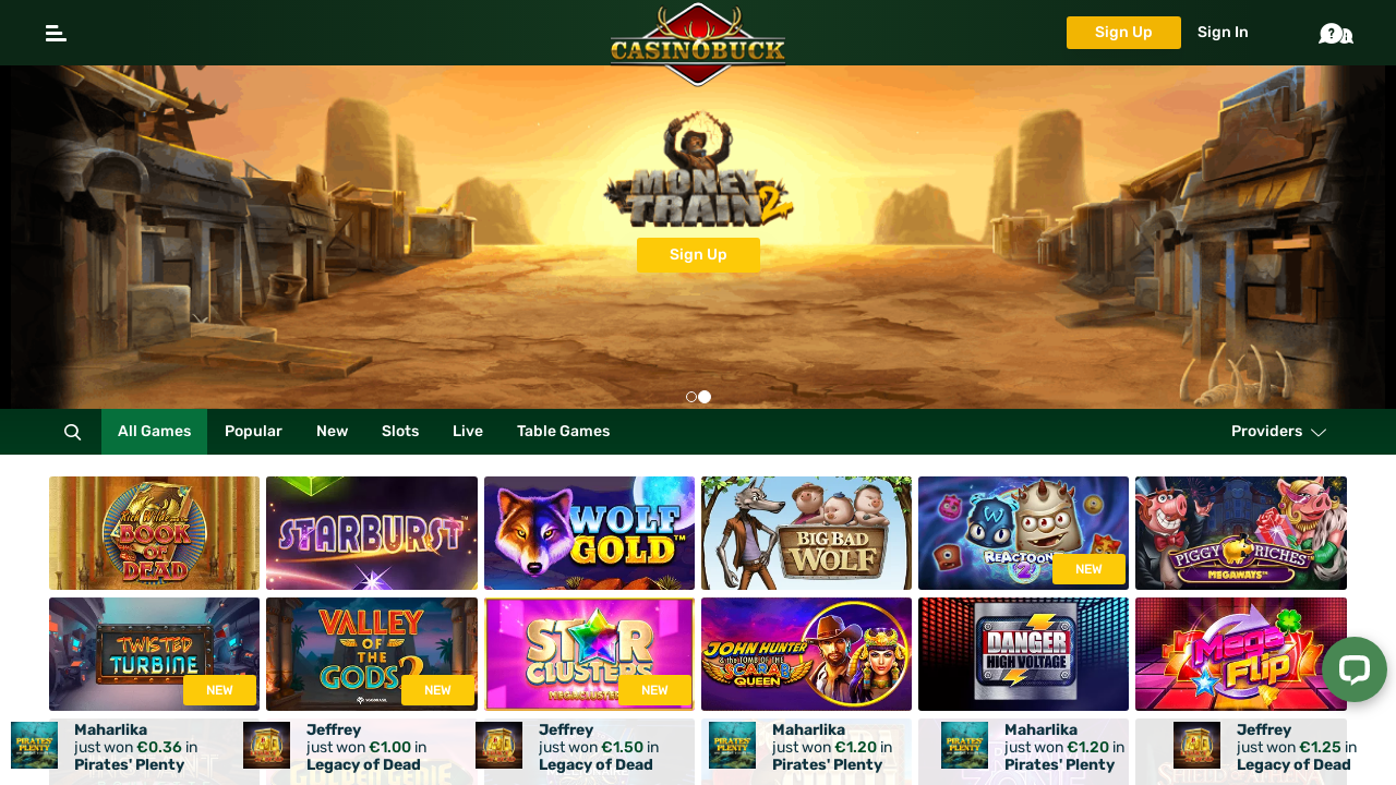 CasinoBuck review Screenshot CasinoBuck review Screenshot
