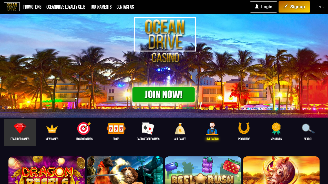 Ocean Drive Casino review Screenshot Ocean Drive Casino review Screenshot