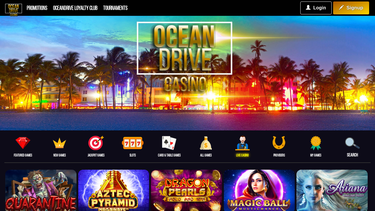 Ocean Drive Casino review Screenshot Ocean Drive Casino review Screenshot