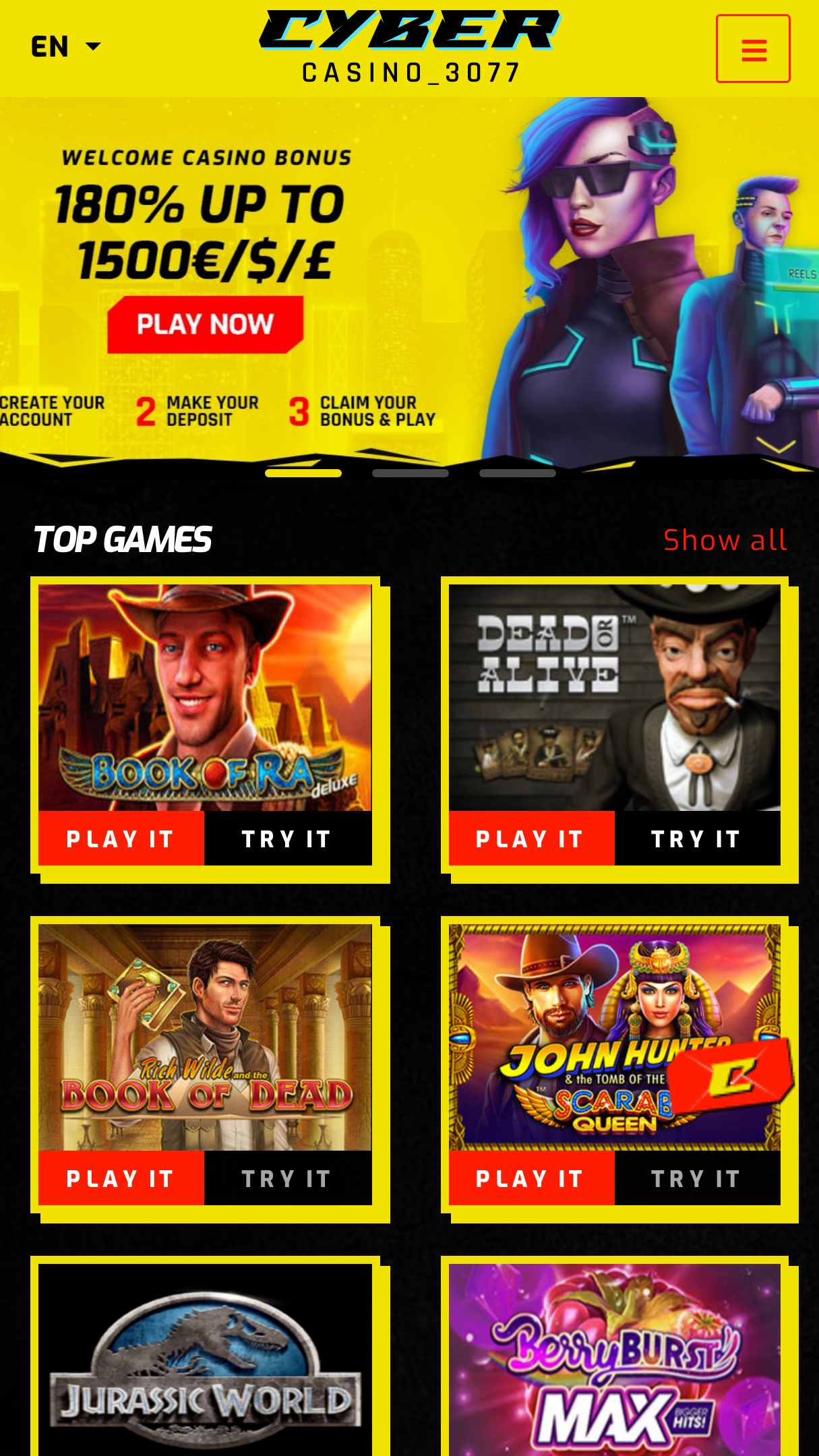 CyberCasino 3077 review Screenshot CyberCasino 3077 review Screenshot