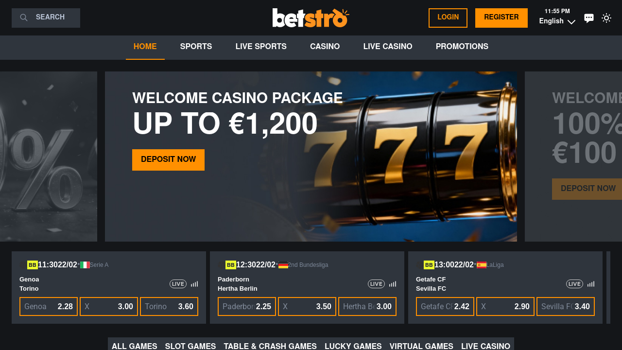 Betstro review Screenshot