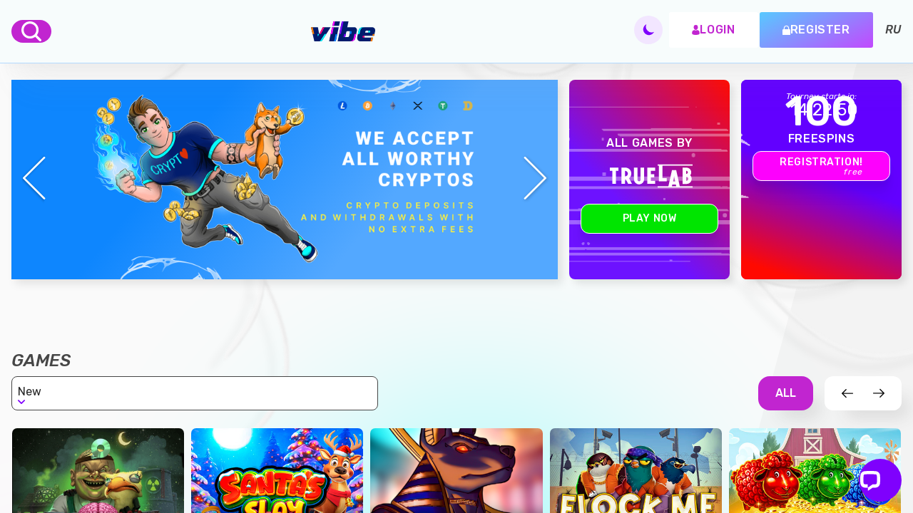 Vibe Casino review Screenshot