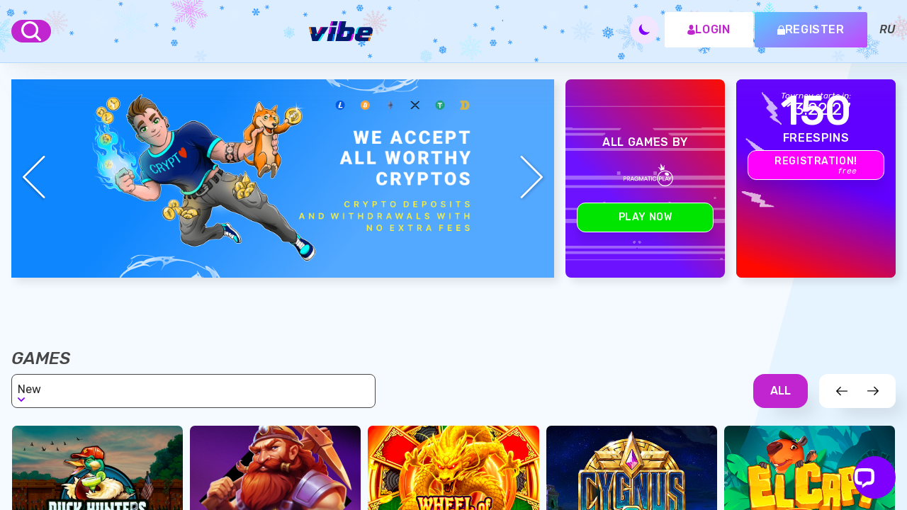 Vibe Casino review Screenshot
