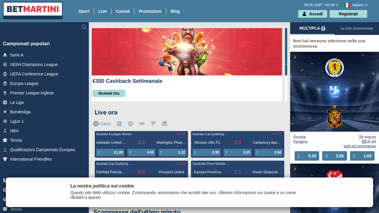 BetMartini review Screenshot