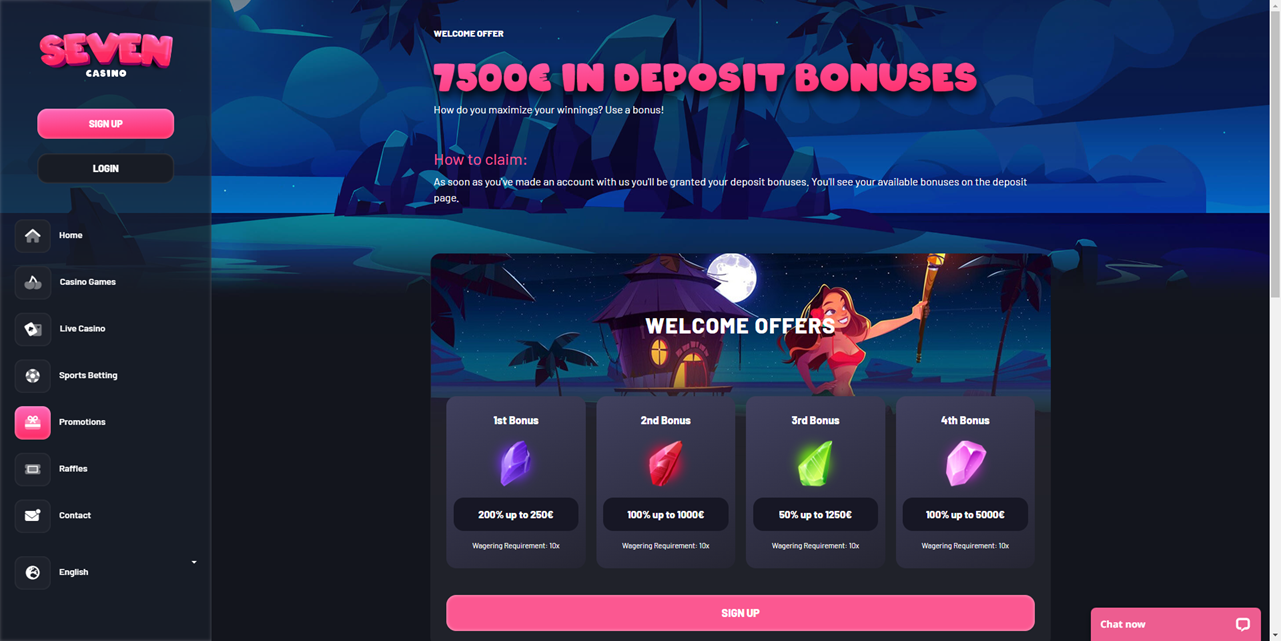 Seven Casino review Screenshot