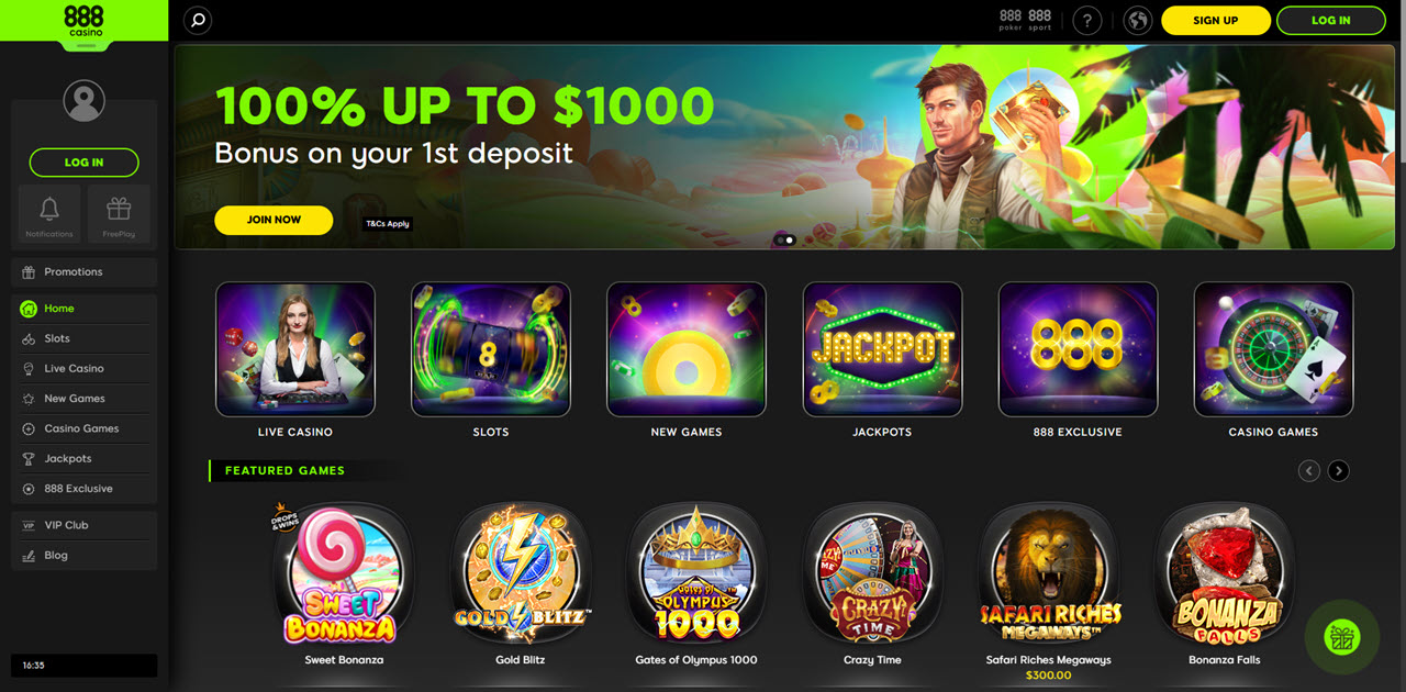 888Casino Screenshot