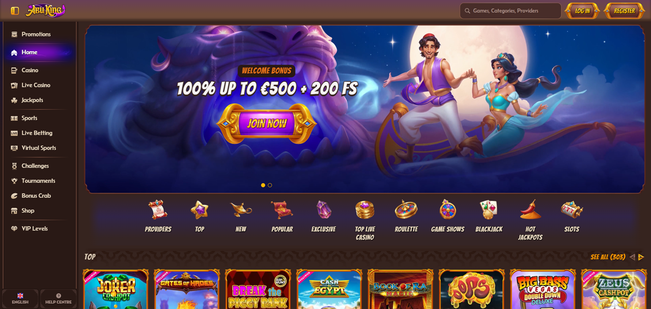 AbuKing Casino review Screenshot