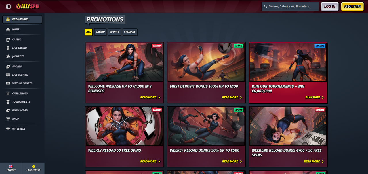 AllySpin review Screenshot