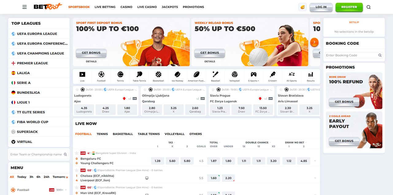 BetRiot Casino review Screenshot